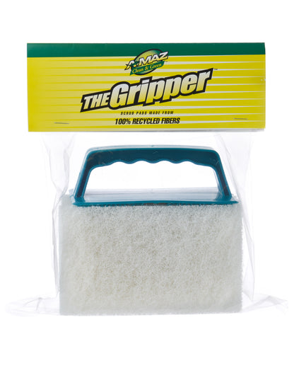 A-MAZ Gripper non-scratch scrub pad for glass and tile, made from recycled bottles